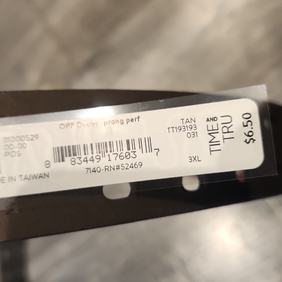 NWT Time & Tru Women's sz 3XL Dbl prong Belt - Picture 3 of 5